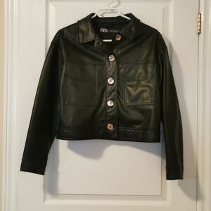 Zara faux leather jacket